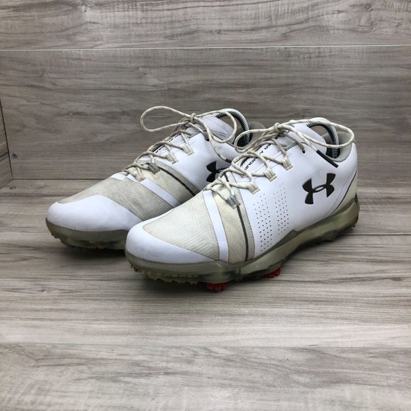 Under Armour Golf Shoes Mens 9 Spieth Soft Spike White Lace Up Cleat Sneakers main image 9